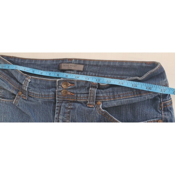 Nine West Bootcut Back Flap Pockets Women's size 16 Dark Wash Blue Denim jeans - Picture 6 of 13